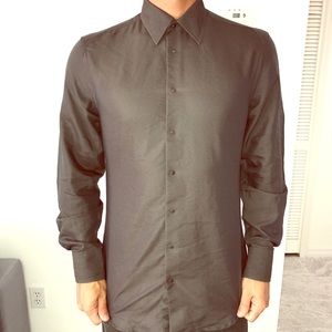 Thierry Mugler Slimfit Gray Dress up Shirt